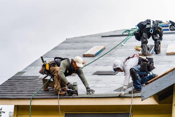Professional Gutter Installation technician working in Waxahachie, TX